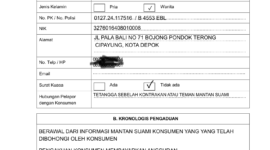 Foto : Bukti History Payment Konsumen Hanya Bayar Angsuran 4 Kali.